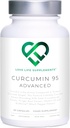 Curcumine 95 Geavanceerde, 60 capsules, Curcumine met hoge sterkte (het actieve bestanddeel van kurkuma) met 95% Curcuminoïden + BioPerine® (Zwarte peperextract), Vitamine D, Tomaten en Gemberwortel, GMP goedgekeurd