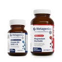 Metagenics Essential Wellness Duo: D3 5 000 + K - Soutien immunitaire, os et santé cardiaque - 60 Softgels et Glycinat de magnésium hautement absorbant pour les muscles et le système nerveux - 120 comprimés