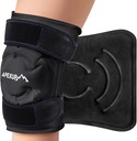 Paquet de glace APEXUP pour soulager la douleur au genou, grand enroulement réutilisable après chirurgie, gel froid souple pour blessures, soulagement de la douleur pour le dos, l'épaule, l'ormeau, la cheville et la jambe (noir, XXL, 1PK)
