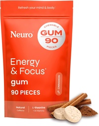 NeuroGum Energy & Focus Gum (Cinnamon, 90 stuks) 