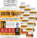 NuBest Doctor Taller Kids met multivitaminen, multiminerale, calcium kauwtabletten, calciumsupplement voor kinderen leeftijd 2 tot 9 - druivensmaak - Helpt kinderen gezond - 12 Pack