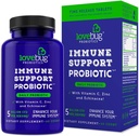 lovebug PROBIOTICS Immune Support Daily Probiotic for Men & Women, 40 Miljard CFU & 6 Strains, Includes Vitamine C, Zink & Echinacea, 30 Capsules, Vegan & Non-GMO