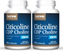 Jarrow Formulas Citicoline (CDP Choline) 250 mg - 120 Capsules, Verpakking van 2 - Ondersteunt Brain Health & Attentie Prestaties - Tot 240 Total Servings