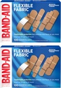 BAND-AID merk Flexibele stof lijm Bandages met Geheugen-Weave stof, Quilt-Aid Comfort Pad & Hurt-Free Pad; Wond Care for Minor Cuts, Scrapes, & Wounds, Assorted Sizes, 2 x 100 Tellen