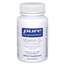 Pure Encapsulations Vitamine D3 25 mcg (1.000 IE) - Supplement ter ondersteuning van bot, gewrichts-, borst-, hart-, colon- en immuungezondheid - met Premium Vitamine D - 120 capsules