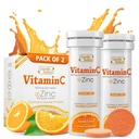 SIGNIFY NATUUR Vitamine C 1000mg Bruisende tabletten - Krachtige Immune Support VIT C met zinksupplement - Suikervrije en Veganistische formule 
