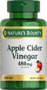 Nature's Bounty Apple Cider Vinegar 480mg Pillen, Vegetarisch supplement Plant Based, 200 tabletten