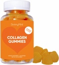 SkinnyMint Collageen Gummies Supplement voor een gezonde huid, Nails & Hair Support, Gluten Gratis Collageen Kauwbare Gummies voor mannen & vrouwen, Natuurlijk Oranje smaak -60 Count(180G) - 1 maand levering