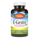 Carlson - E-Gems Elite, 1000 IE (670 mg) Vitamine E met Tocoferolen en Tocotrienolen, Optimale Wellness, 60 Softgels