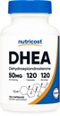 Nutricost DHEA 50mg, 120 Capsules - Glutenvrij, Sojavrij, Non-GMO, Supplement