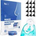 FireAnt 100 Saline Packets en 12 herbruikbare Saline Pods Refills Set, Compatibel met Nasal Care Nasal Care - Inclusief 100 Count Salt Packets Sinus Rinse + 12 Pack Siliconen Zout Pads Hervullen in zwart