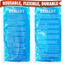 Packs de glace de gel pour les blessures réutilisables, chauds et froids qui est durable, souple et flexible, rapide de soulagement et de récupération (Blue, Reg 2PK)