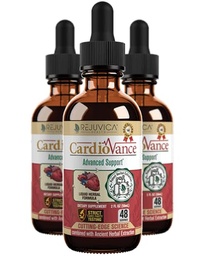 Rejuvica Health CardioVance - Hartondersteuning Supplement - vloeibare levering voor betere absorptie - Hawthorne, Hibiscus, Arjuna, Olive Leaf & Meer!