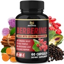 Berbérine au Ceylan Cinnamon, curcuma, chardon de lait, artichaut, poivre noir - 60 Nombre - Boîte de 1