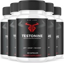 rize labs (5 Pack) Testonine mannelijke supplement, Testonine capsules voor mannen, Testonine maximale sterkte formule, Testonine all-natuurlijke pil voor spierkracht, Testonine beoordelingen (300 capsules)