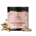 TRIBE ORGANISCS Vegan Ashwagandha KSM 66 Pure Organic Root Powder Extract Ayurvedic Supplement - Focus Mood Support Verhoog de energiesterkte 600mg natuurlijke KSM66 voor Superior Absorptie - 90 Capsules