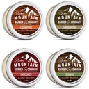 Lot de variétés de baume à barbe - 4 échantillons naturels (1 oz chacun) avec huile d'argan, beurre de karité, huile de coco et huile de jojoba - riche en vitamines et minéraux