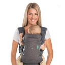 Infantino Flip 4-in-1 Convertible Baby Carrier, verstelbaar, Ergonomisch Baby dragen, Register Essential, Baby Carrier voor pasgeborenen aan peuter, Gray