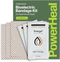 PowerHeal Bio-elektrische Bandage Kit voor wondverzorging en het genezen van een enkele laag, geen kleefstof Inclusief Wond Hydrogel, kan worden gesneden om te passen voor snijwonden, schaafwonden, blisters, brandwonden .