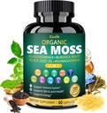 Bualle Organic Sea Moss Capsules with Black Seed Oil, Ashwagandha, Bladderwrack, Ginger & Burdock Root 