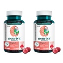 NEURIVA Original Brain Supplement for Memory, Focus & Concentration + Learning & Accuracy with Clinically Tested Nootropics Fosfatidylserine and Neurofactor, Strawberry Flavor, 50 Gummies (2 Pack)