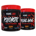 Insane Labz Hellboy Bundle, psychotique Hellboy pré-entraînement et Insane Amino BCAA, augmenter la masse musculaire, la force, le focus et le temps de récupération, framboise bleue