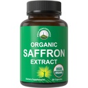 Saffraan supplementen - USDA Biologische Saffron Extract Capsules voor vrouwen, mannen en kinderen. met biologische Prebiotic Fiber in plaats van Filler. Puur en natuurlijk voor Mood, Brain, Focus, Cravings, PMS