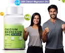 Calcium, Magnesium, Zink met Vitamine D3 & B12, 1000mg I 60 Veg Tablets