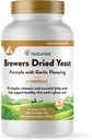 Brewer de NaturVet Levure séchée supplément pour animaux de compagnie avec aromatisation à l'ail – Comprend les vitamines B-complexe, Omega-3, 6 et 9 acides gras – aide à soutenir le manteau brillant, peau saine pour chiens, chats 500 Ct.