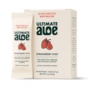 Poudre d'aloès ultime – Fraise Kiwi Flavor, soutient la santé digestive, le système immunitaire et la guérison normale, Aloe dans les emballages en poudre pratiques, 16 paquets, sans gluten, végétalien, non-OGM