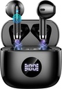 Draadloze oordopjes, Bluetooth 5.4 oordopjes LED Power Display Hoofdtelefoons Bass Stereo, Bluetooth Oordopjes in-Ear Noise Annuleren Mic, 40H Playback Mini Case IP7 Waterdichte Sport Oortelefoons voor Android iOS