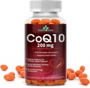 High-Absorption CoQ10 200 mg – Gluten-Free Softgels for Heart, Stamina & Brain Support - 60-Day Supply, 120 Count