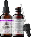 Mullein Tinctuur Extract, Biologische Mullein (Verbascum densiflorum) Gedroogd Blad Kruidensupplement in Cold-Pressed Plantaardige Glycerine 670 mg
