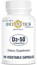 Bio-Tech Pharmacal Vitamine D3 (D3-50 50k IE, 100 Veg aantal)
