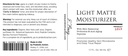 Probiotic Action® Light Matte Moisturizer - Probiotic helpt Acne, Rosacea en Eczema te voorkomen. De Probiotic en Peptide behoudt de gloed, zachtheid en dichtheid van de heldere huid.