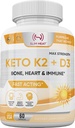 Vitamine K2 + D3 met calcium - Bone, Heart and Immune Formula - K2 D3 Vitamine Supplement voor vrouwen en mannen - 60 capsules