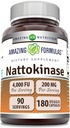 Verbazingwekkende Formules Nattokinase Dieetsupplement 100 mg Veggie Capsules Supplement 