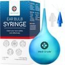 Medi Grade oorbol spuit - Effectief oor was Removal Tool met Add-on Quad-Stream Tip - Travel-Friendly oor reiniging Kit voor zacht oor schoonmaken - oor flusher voor oor was - 2,54 fl oz