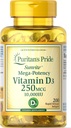 Puritan's Pride Vitamin D3 250 mcg (10.000 IE) Softgels, 200 Tellen