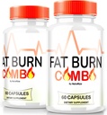 (2 Pack) Fat Burn Combo Capsules, FatBurn Combo Keto Formula, Alle natuurlijke gewichtsverlies supplement om te bereiken gezond-Looking body, Keto fitness pillen, officiële beoordelingen (120 capsules)