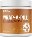 Pet MD Wrap A Pill Peanut Butter Flavor Pill Pille voor honden - Maak een zak of zak om pillen en medicijnen te verbergen - 8 oz