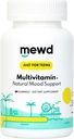 MEWD Teen/Kids Daily Multivitamine Gummy with Natural Mood Enhancer,Vegan,Immune System Booster Supplement,Kids Vitamine met ijzer, Zinc,Gluten Free-Focus Vitamine voor Kids-Brain Health-Made in USA