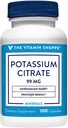 De vitamine Shoppe Kalium citraat 99MG, ondersteunt Cardiovasculaire en Cellulaire Gezondheid (100 capsules)