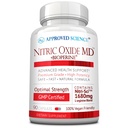 Goedgekeurde Wetenschap Nitric Oxide MD - Spierontwikkeling, Lean Body Mass, Verbeter Zuurstofvoorziening, Boost Energie - 90 Capsules - 1 Fles