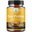 Bijenpollen pillen voor borstgroei 60 Ct - Bijenpollen supplement 1000mg Serveren met natuurlijk voorkomende B Vitaminen Mineralen en enzymen - Borstondersteuning supplement - Vegetarische niet-GMO & Glutenvrij