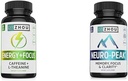 Zhou Caféine 100mg L-Theanine 200mg Nootropic 60 Capsules et Neuro Peak Soutien Cerveau DMAE Bacopa 30 Capsules