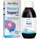 HERBION Naturals Geheugen Ondersteuning Liquid - helpt verbeteren Hersenfunctie & Absent Mindedness, Handhaaft gezonde Mood Levels met Ginkgo Biloba, Volwassenen en Kinderen Meer dan 12 jaar, 5 fl oz, 150 ml
