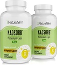 NaturalSlim Natural KaliumCitraat Gluconaat 99 mg - Kadsorb Ondersteunt Electrolyt Balance & Normale pH - Absorbeerbare Kaliumsupplementen met Essentiële Mineralen - Niet GGO 400 Capsules 2 Pack