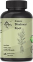 Biologische Shatavari Root 500mg (Asparagus racemosus) Menstrual Cramp Relief, Menopauze Support, en de gezondheid van de vrouw 60 Capsules Hormonal Balance Support