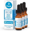 Waiora NCD2 Geactiveerde vloeibare Zeoliet druppels, mengen in voedsel/drinken, natuurlijke lichaamsreiniging & bevorderen Immune Support, alle natuurlijke, pH-balans Zeoliet Liquid Drops - 3 flessen (0,5 oz. ea.) 270 serv.